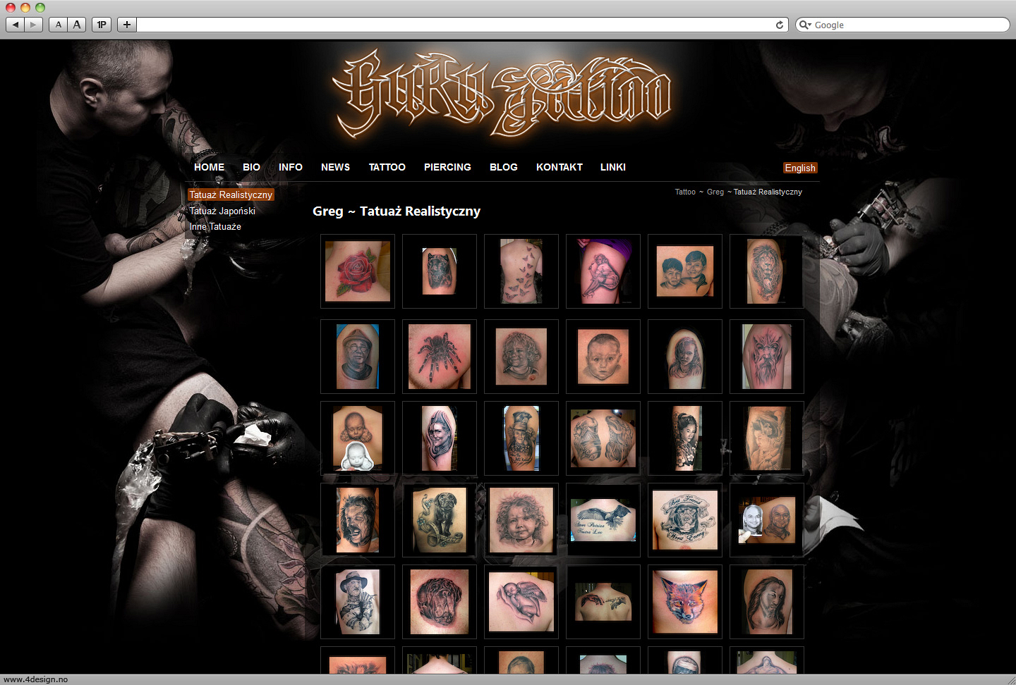 Strona internetowa: Guru Tattoo