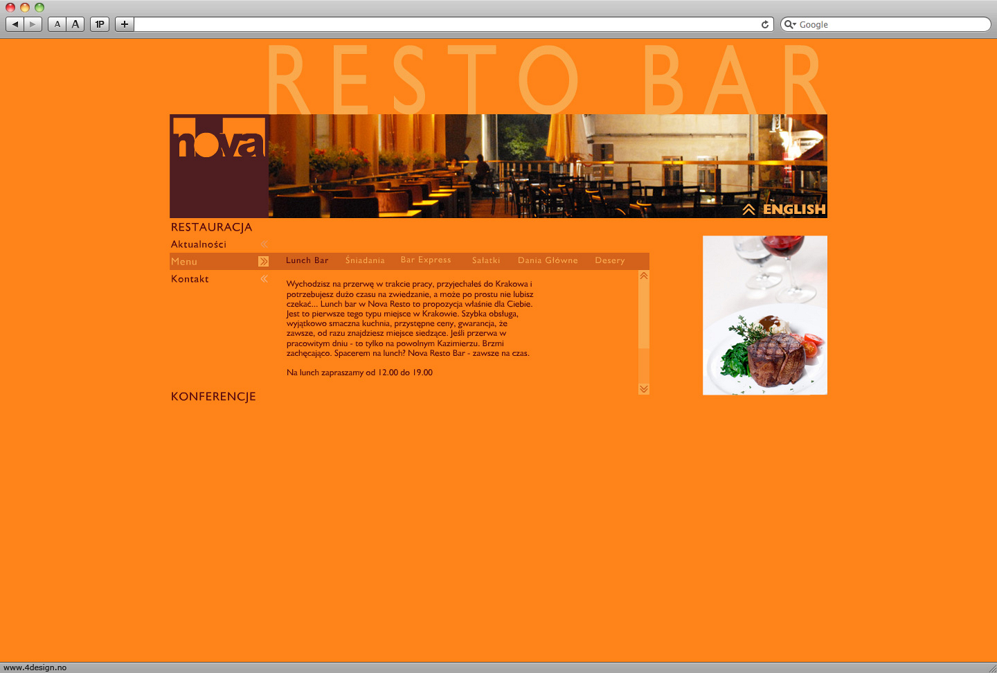 Strona internetowa: Nova Resto Bar
