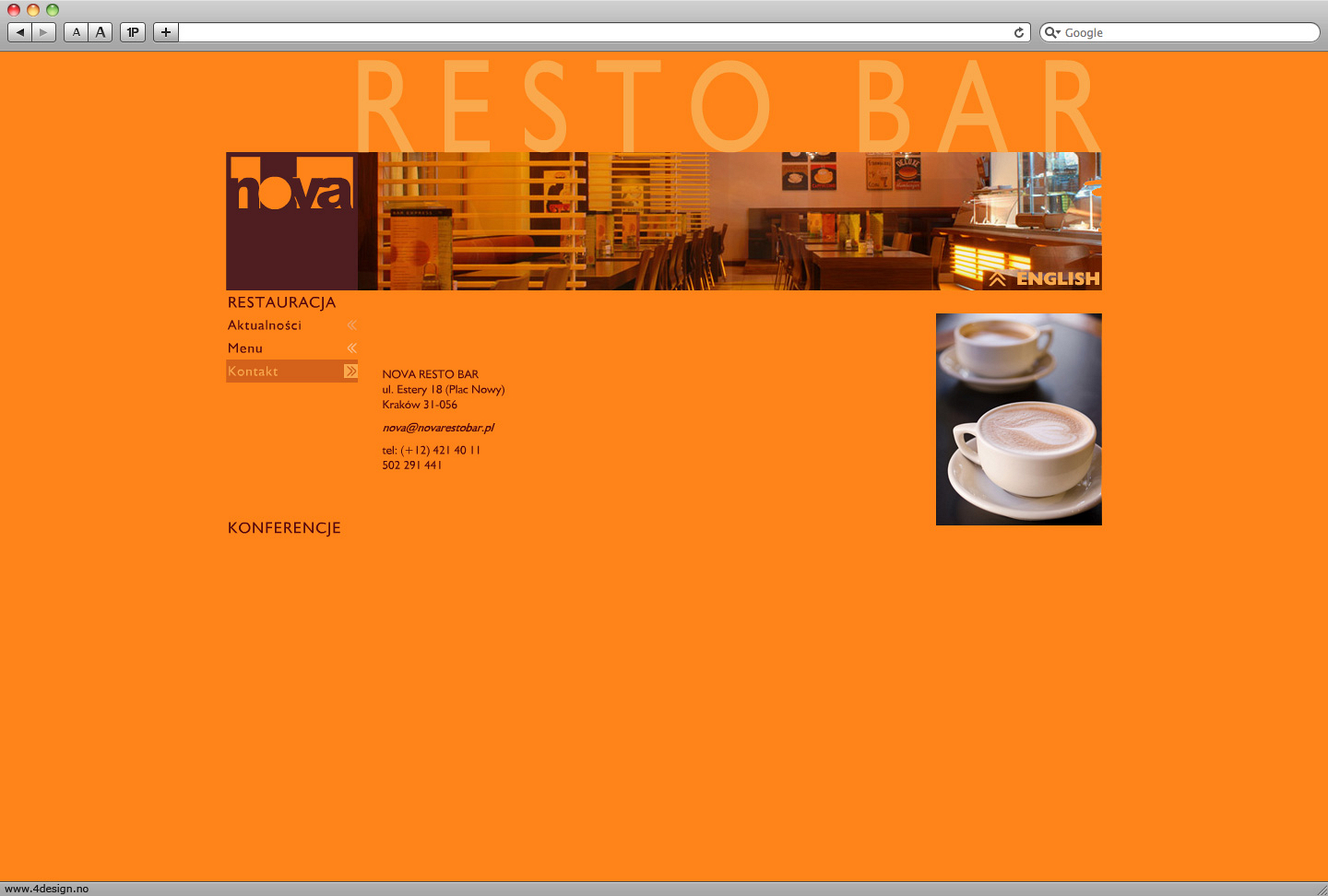 Strona internetowa: Nova Resto Bar